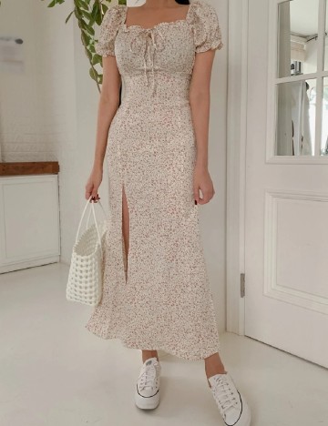 Rochie lunga Dazy, floral print