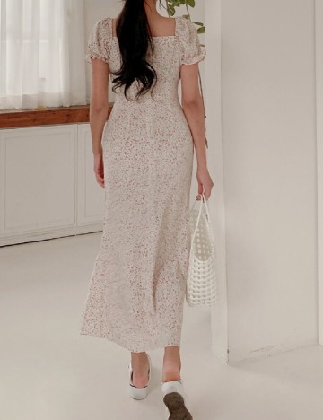 Rochie lunga Dazy, floral print