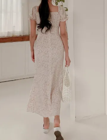 Rochie lunga Dazy, floral print