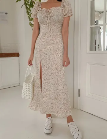 Rochie lunga Dazy, floral print