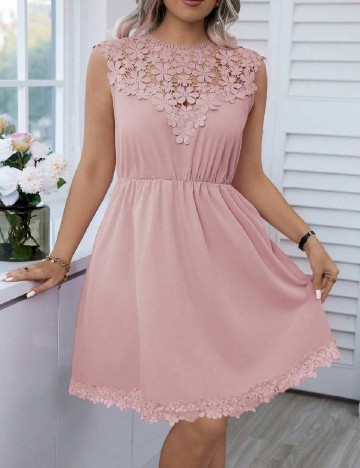 Rochie scurta SHEIN CURVE, roz