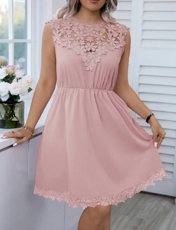 Rochie scurta SHEIN CURVE, roz