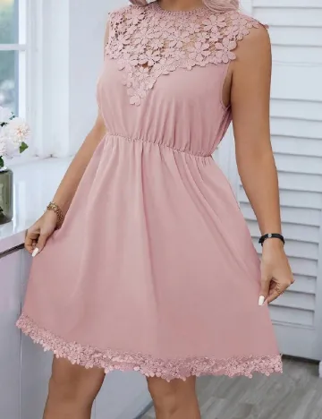 Rochie scurta SHEIN CURVE, roz