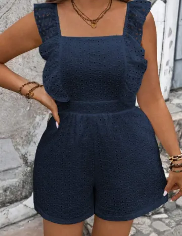 Salopeta SHEIN CURVE, bleumarin