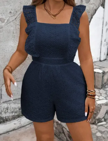Salopeta SHEIN CURVE, bleumarin