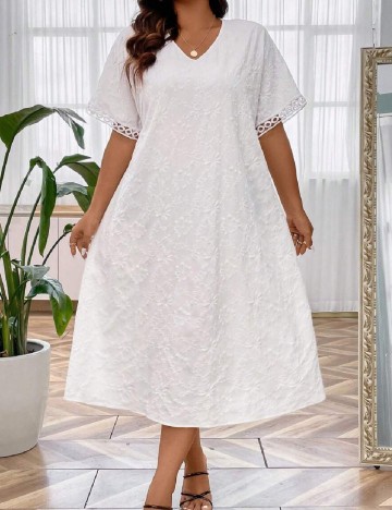 Rochie medie SHEIN CURVE, alb