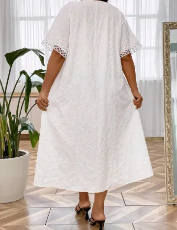 Rochie medie SHEIN CURVE, alb