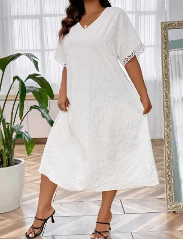 Rochie medie SHEIN CURVE, alb