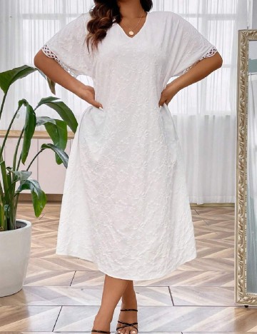 Rochie medie SHEIN CURVE, alb
