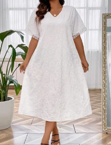 Rochie medie SHEIN CURVE, alb