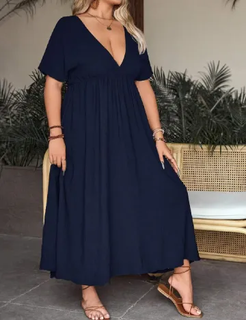 Rochie lunga SHEIN CURVE, albastru Albastru