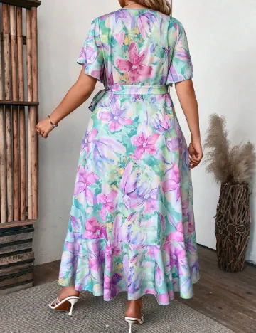 Rochie medie SHEIN CURVE, floral print Floral print