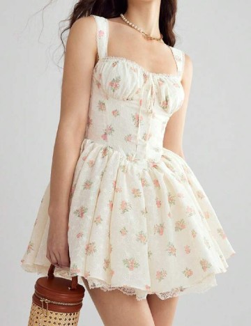 Rochie scurta SHEIN, crem
