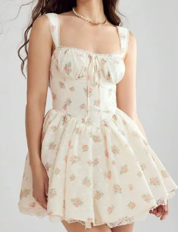 Rochie scurta SHEIN, crem