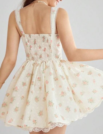 Rochie scurta SHEIN, crem