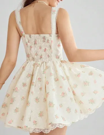 Rochie scurta SHEIN, crem