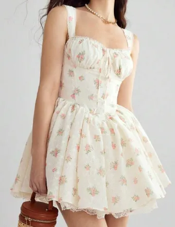 Rochie scurta SHEIN, crem