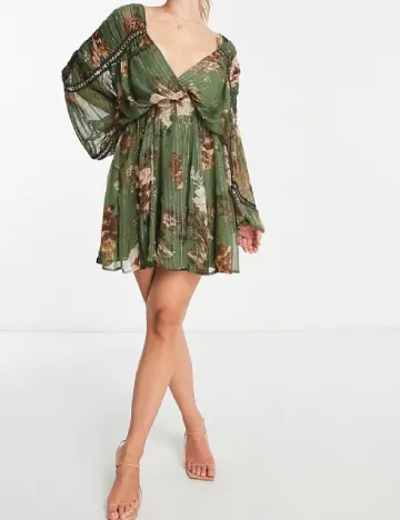 Rochie scurta ASOS, verde Verde