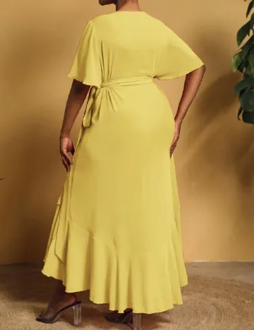 Rochie medie SHEIN CURVE, galben Galben