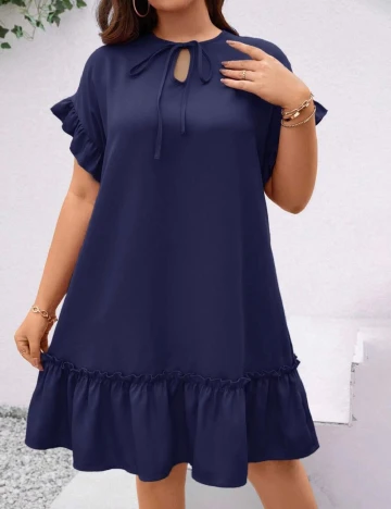 Rochie scurta SHEIN CURVE, bleumarin Albastru