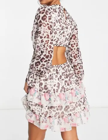 Rochie scurta Miss Selfridge, animal print