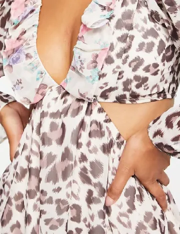 Rochie scurta Miss Selfridge, animal print
