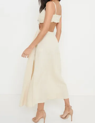 Rochie medie Pretty Lavish, bej