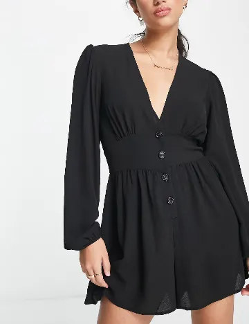Salopeta ASOS, negru Negru