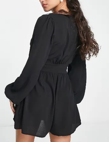 Salopeta ASOS, negru Negru