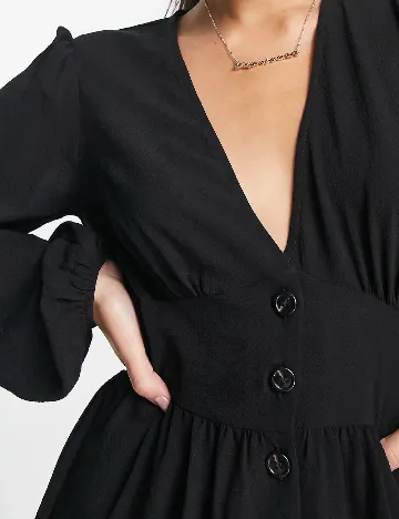 Salopeta ASOS, negru Negru