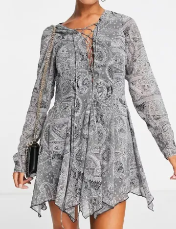Rochie scurta ASOS, gri Gri