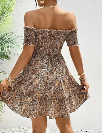 Rochie scurta SHEIN, maro Maro