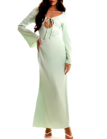 Rochie lunga Musera, verde Verde