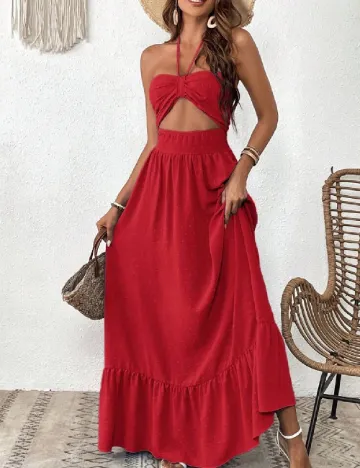 Rochie lunga SHEIN, rosu Rosu