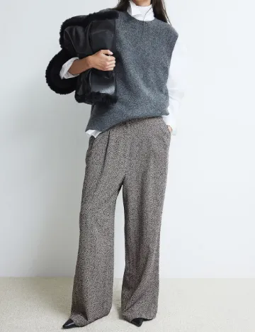Pantaloni H&M, gri Gri