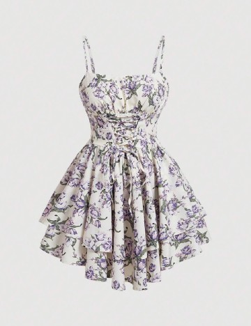 Rochie scurta SHEIN, floral print