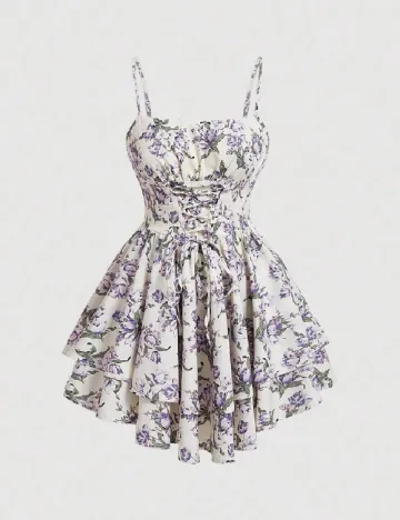 Rochie scurta SHEIN, floral print