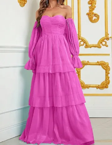Rochie lunga Faeriesty, roz Roz