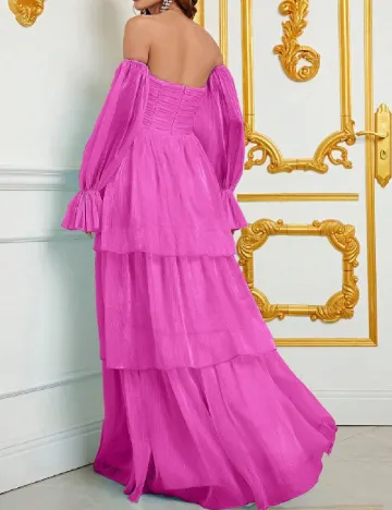 Rochie lunga Faeriesty, roz Roz