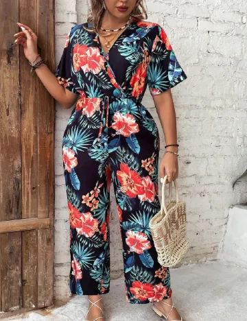 Salopeta SHEIN CURVE, floral print