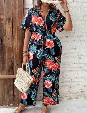 Salopeta SHEIN CURVE, floral print