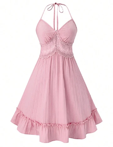 Rochie scurta SHEIN CURVE, roz Roz