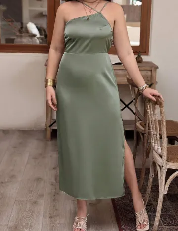Rochie lunga SHEIN CURVE, verde Verde