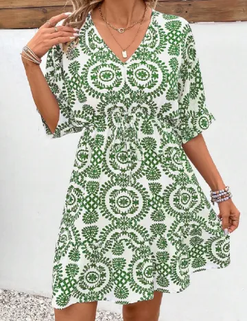 Rochie scurta SHEIN, verde