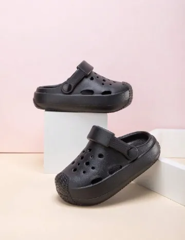 Slapi Shein Kids, negru Negru