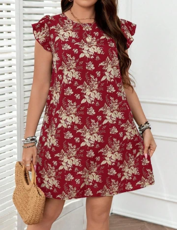 Rochie scurta SHEIN CURVE, rosu Rosu