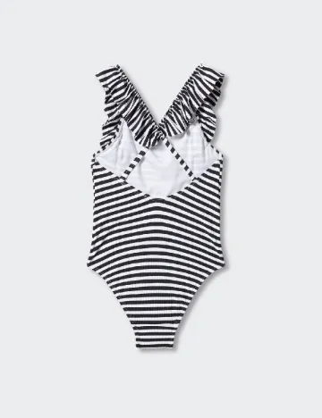 Costum de baie Mango Kids, alb/negru