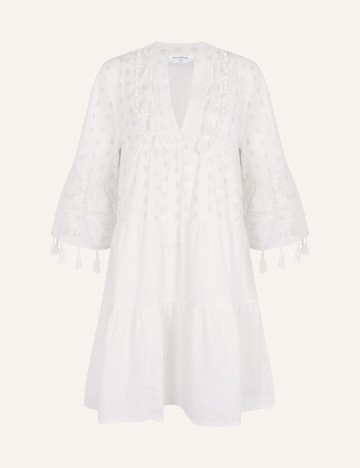 Rochie scurta Accessorize, ecru