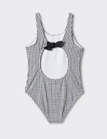Costum de baie Mango Kids, alb/negru