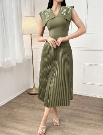 Rochie lunga SHEIN, verde Verde